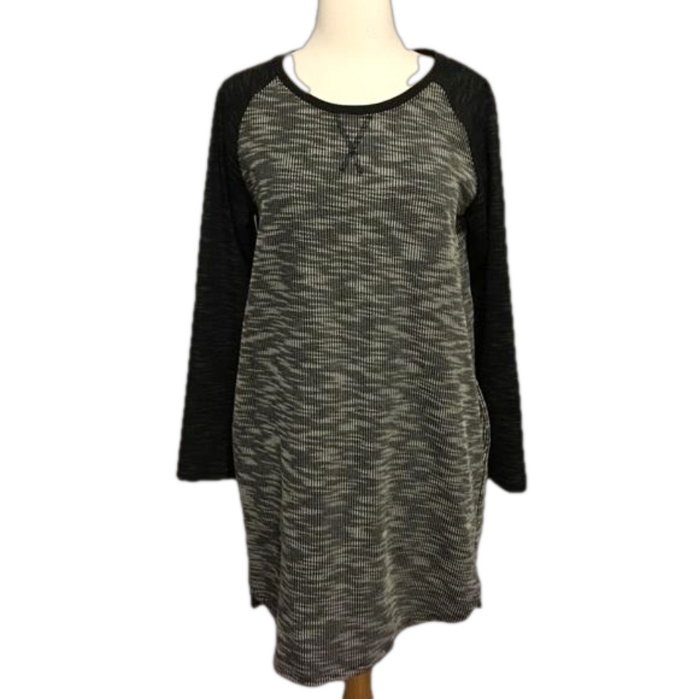 Merona Heathered Gray & Black Dress